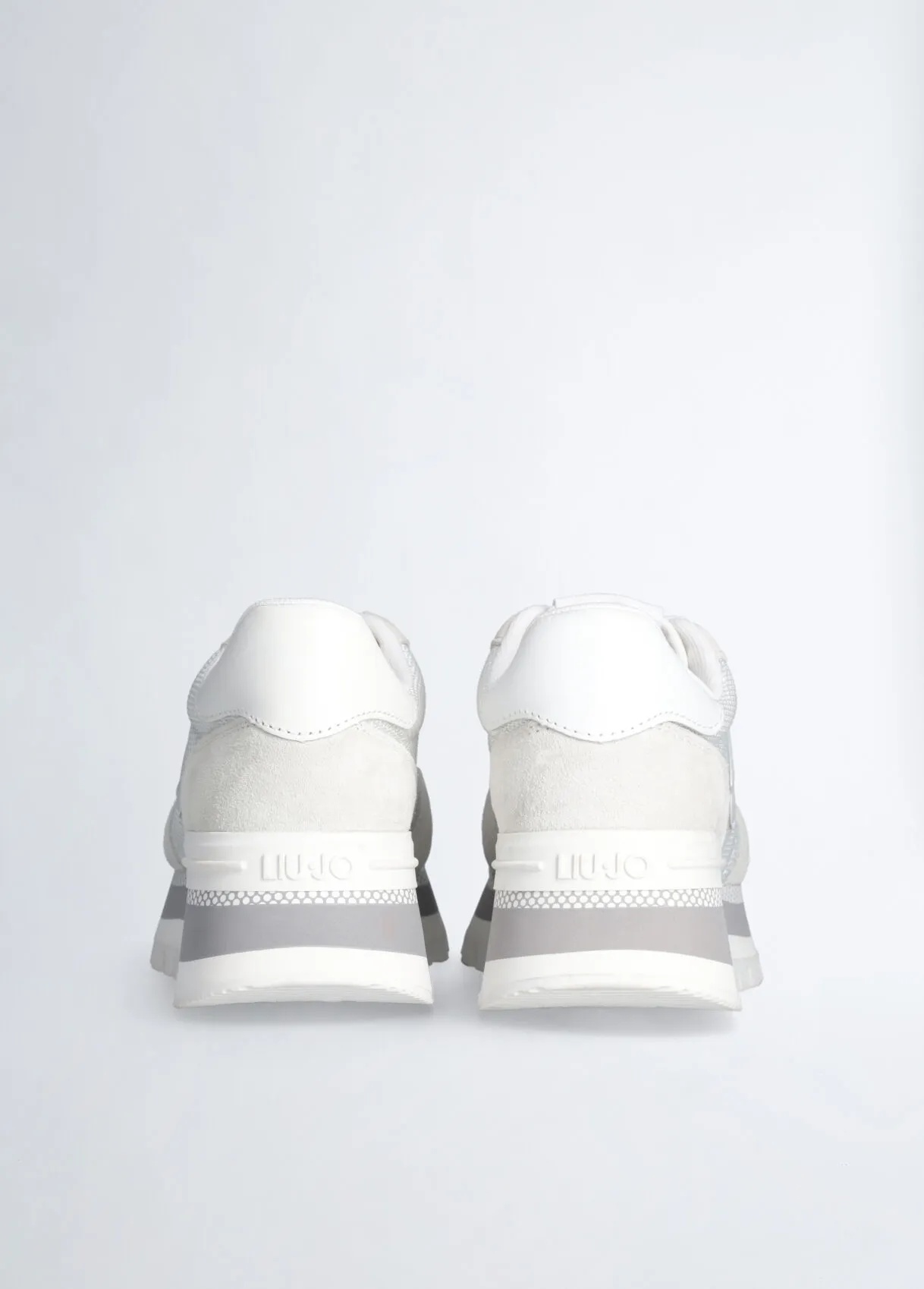 Sneakers platform in brighty mesh
