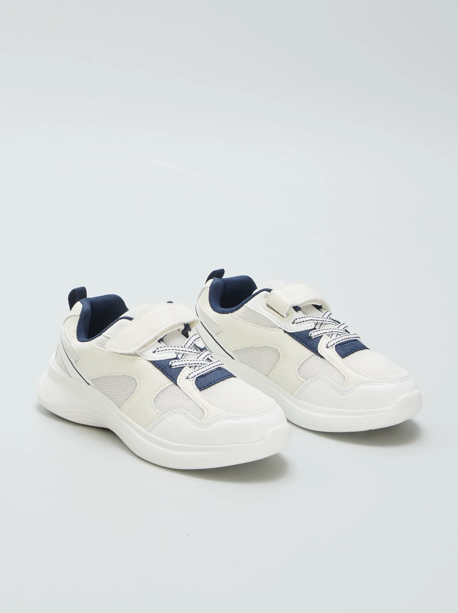 Sneakers tipo running suola spessa - BIANCO