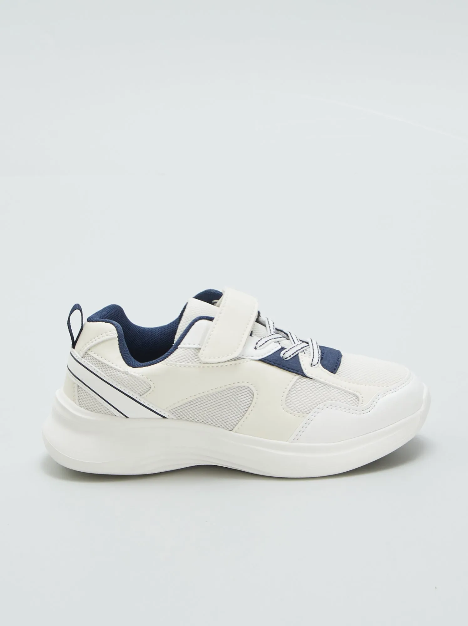 Sneakers tipo running suola spessa - BIANCO