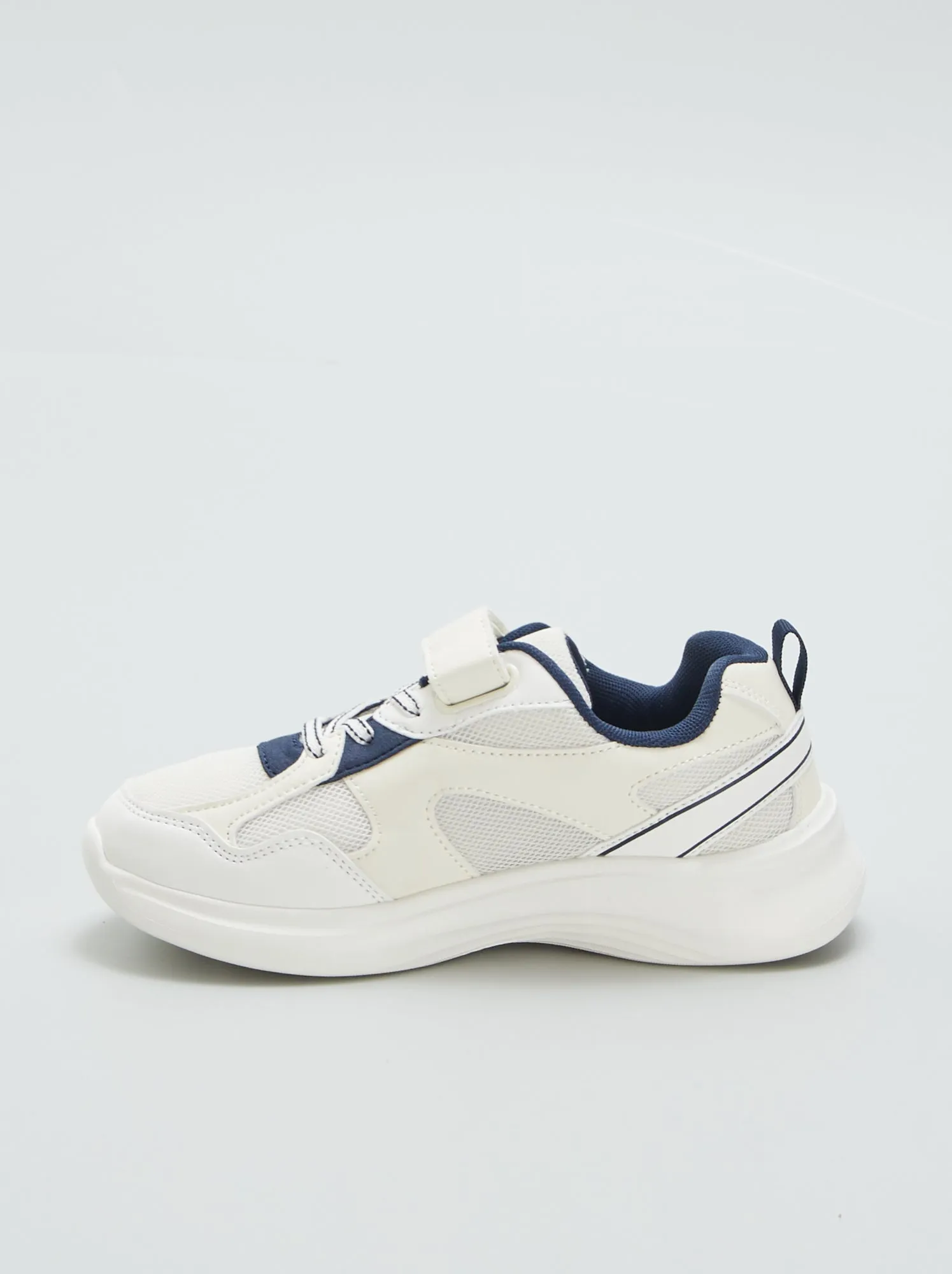 Sneakers tipo running suola spessa - BIANCO