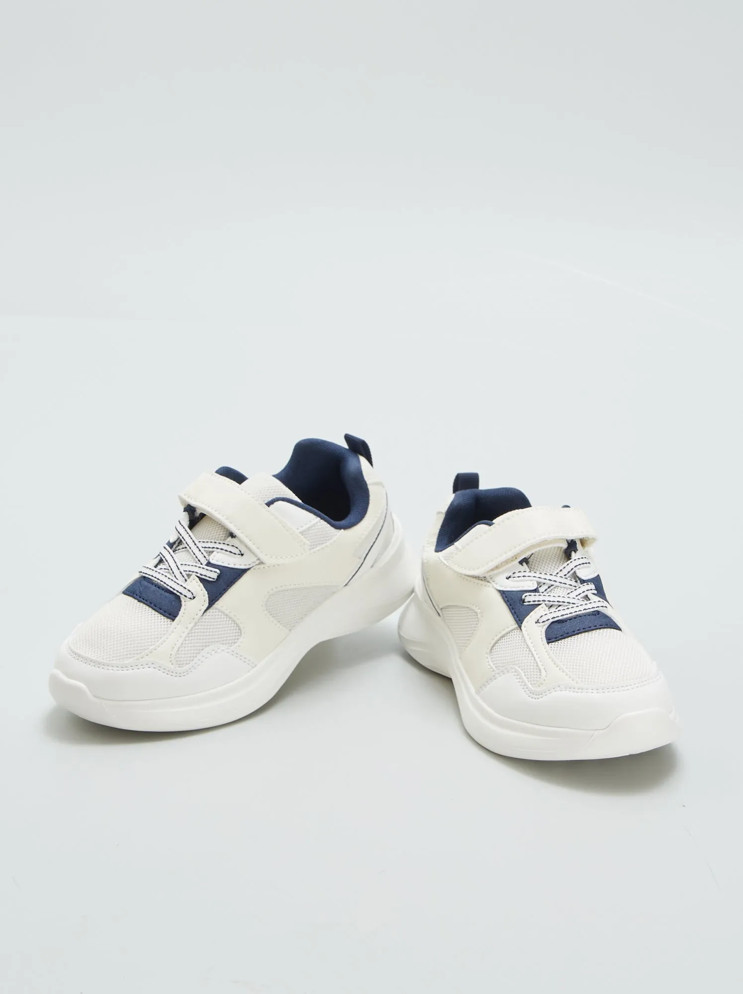 Sneakers tipo running suola spessa - BIANCO