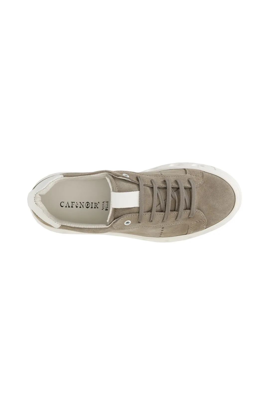 sneakers uomo in pelle scamosciata taupe