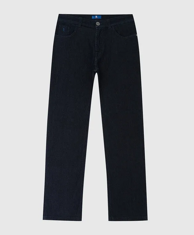 Stefano Ricci Jeans blu scuro per bambini YFT7401060K201