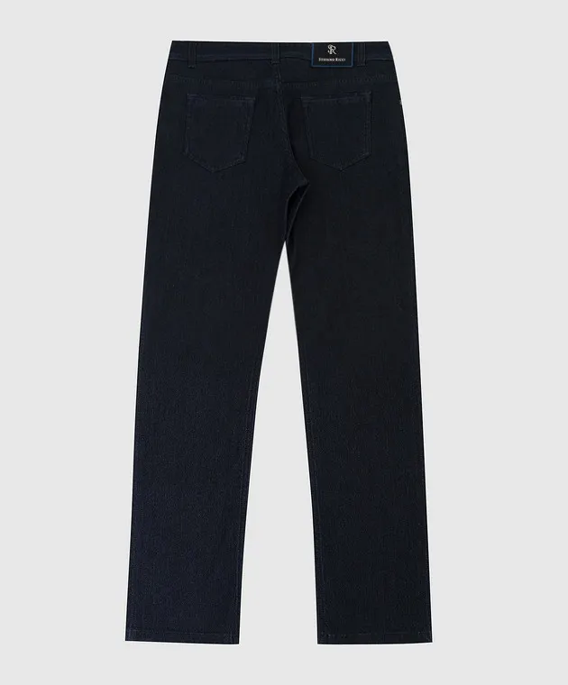 Stefano Ricci Jeans blu scuro per bambini YFT7401060K201