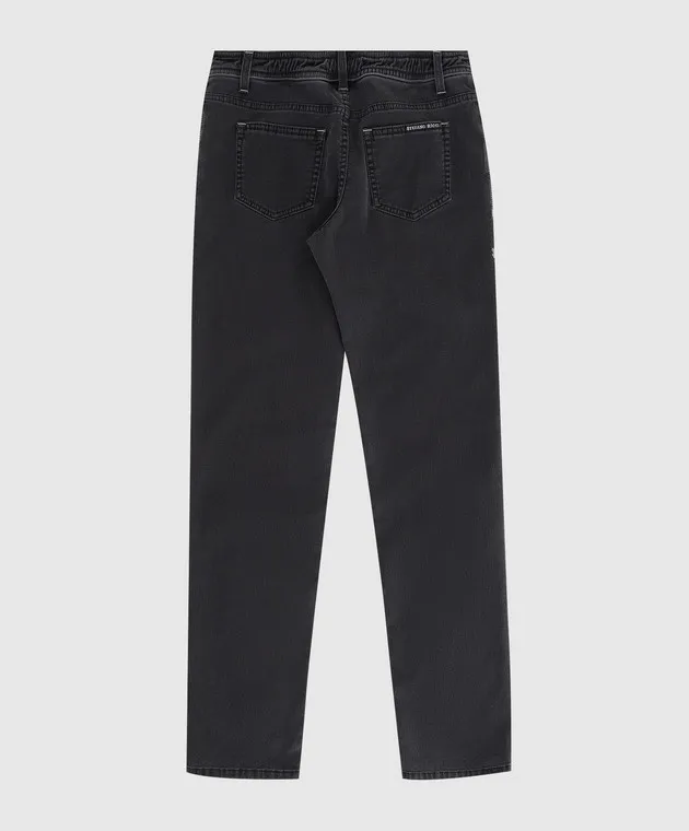 Stefano Ricci Jeans grigi per bambini YFT0302020C11BK