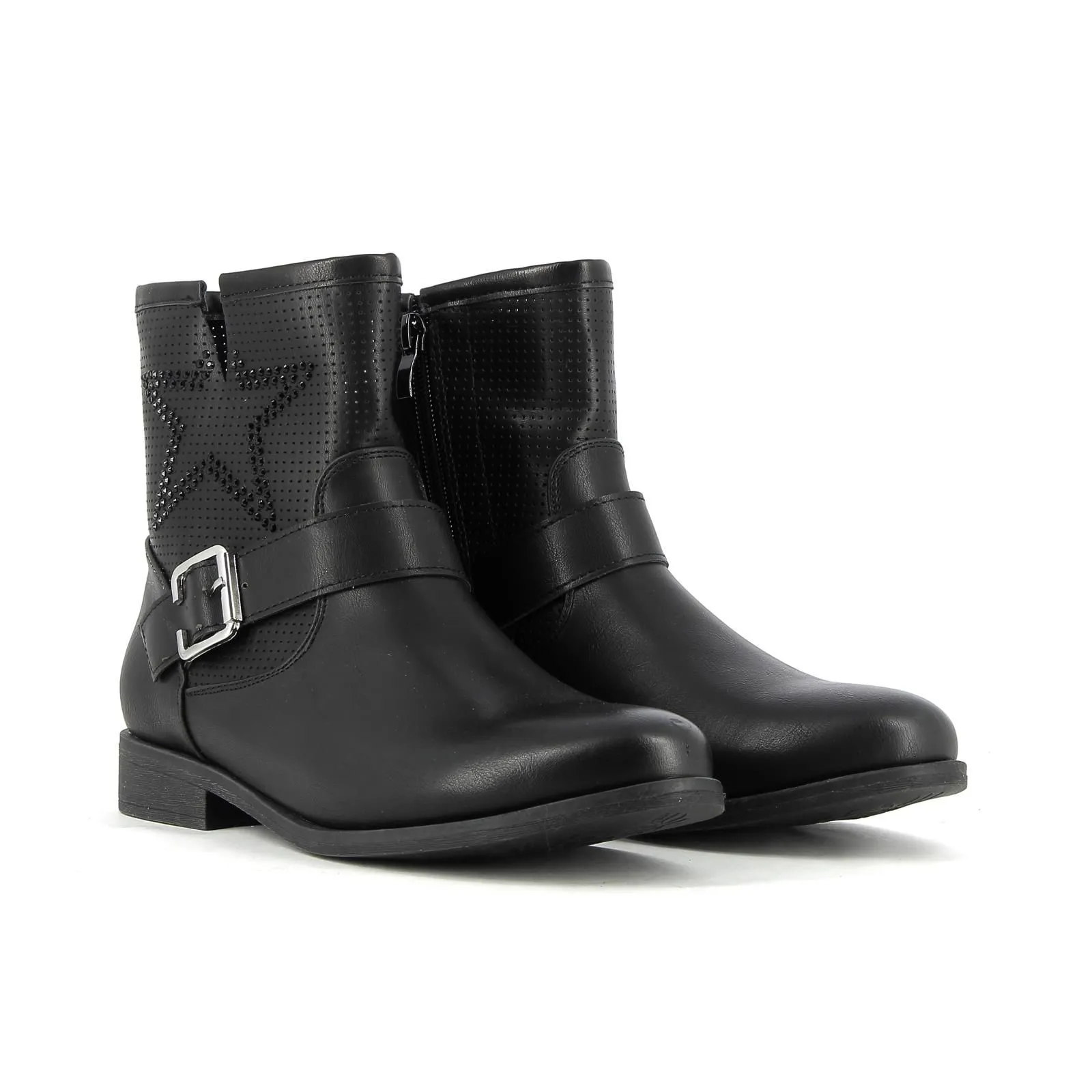 Stivaletti bassi neri con zip