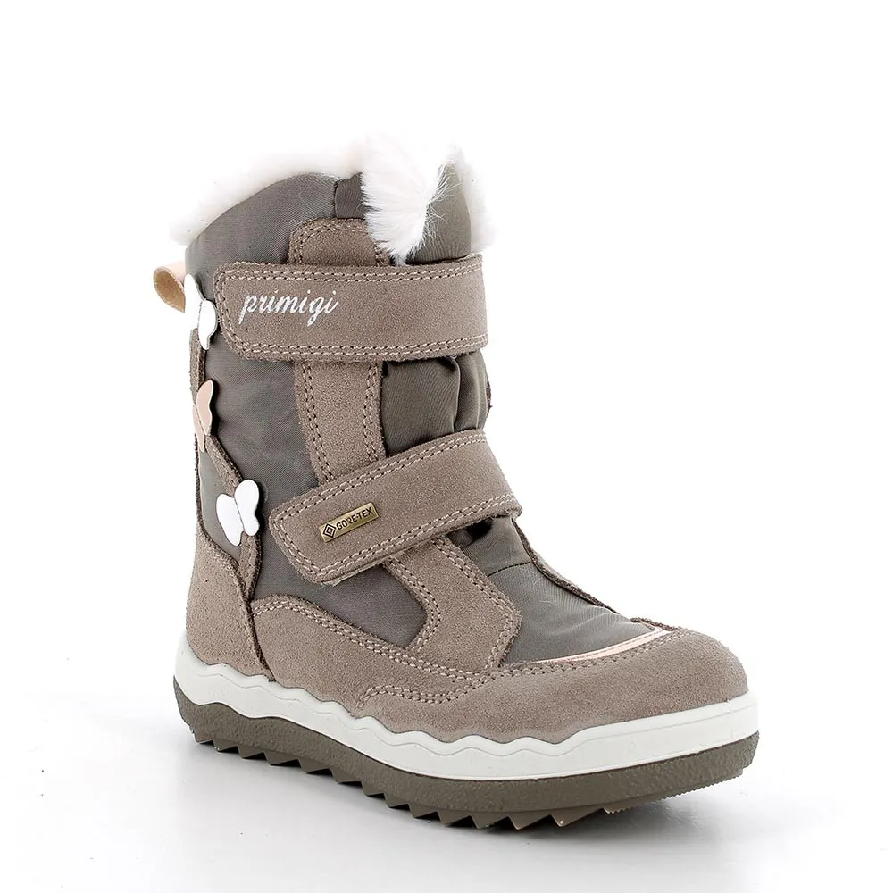 Stivaletti gore-tex da bambina beige scuro-pietra            