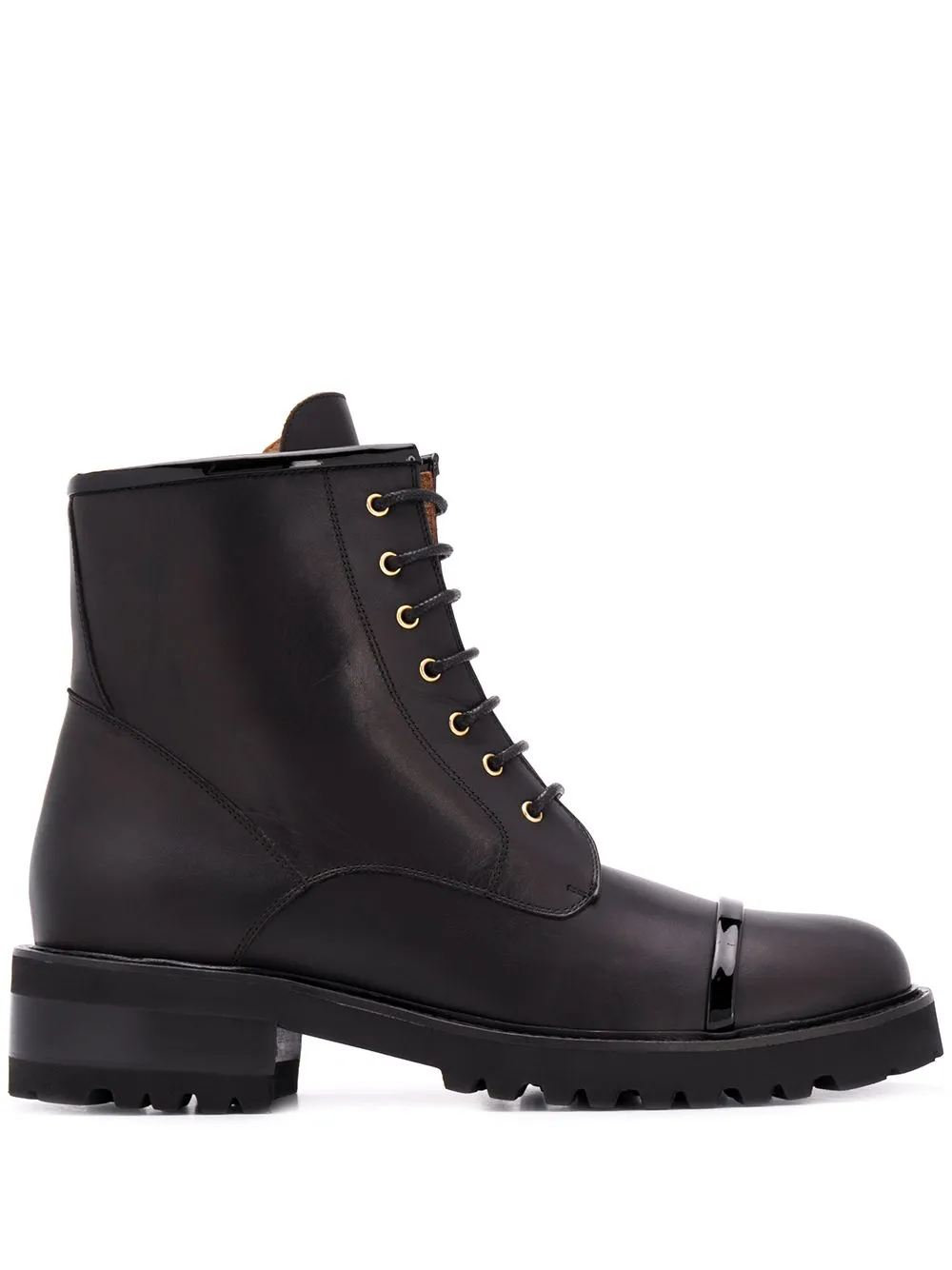 Stivaletti stringati in nero - donna