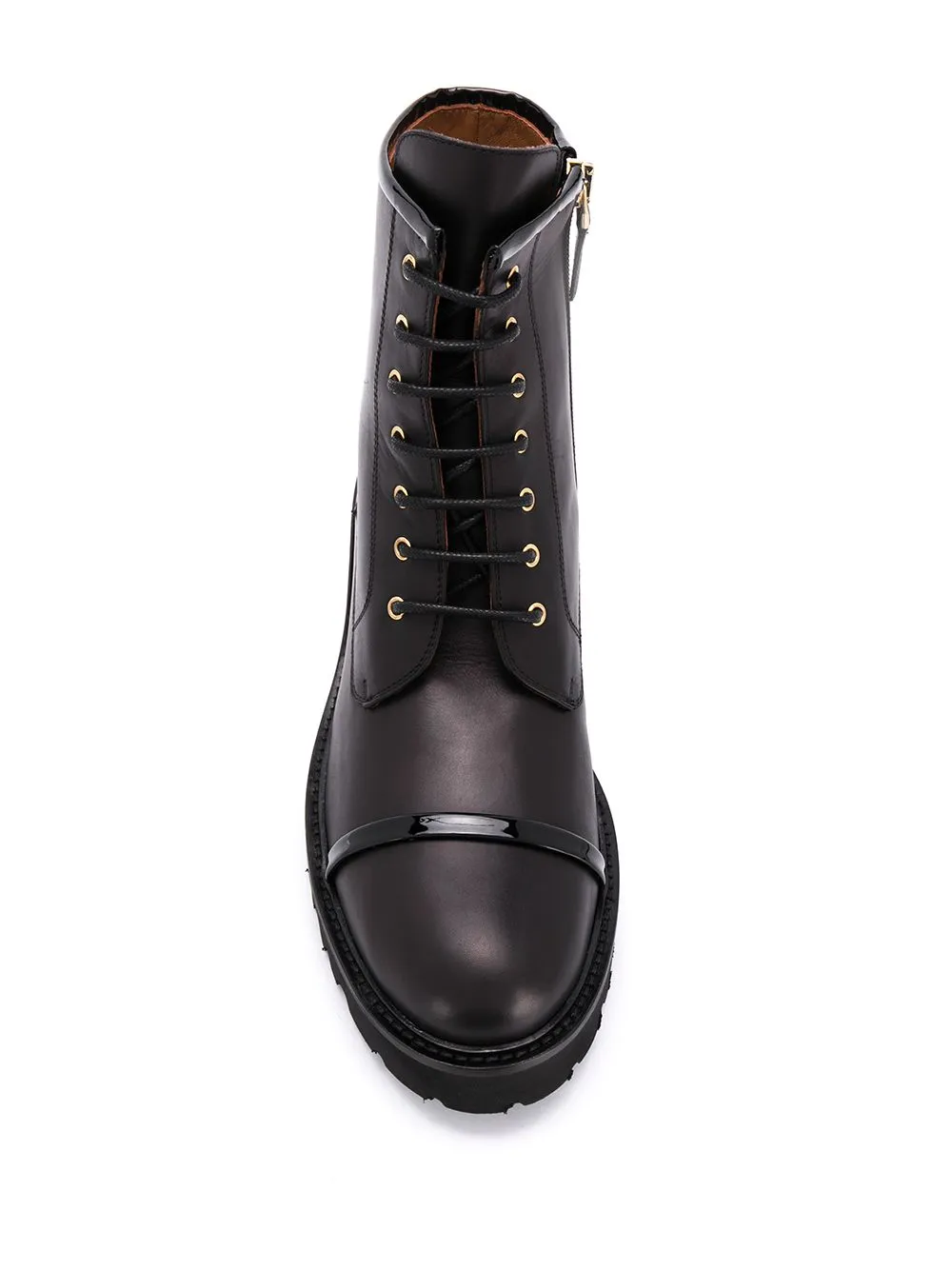 Stivaletti stringati in nero - donna