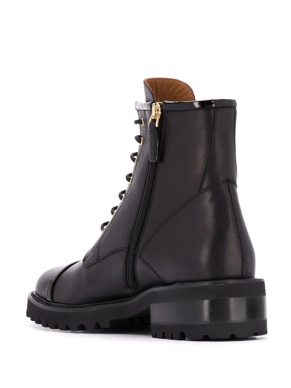 Stivaletti stringati in nero - donna