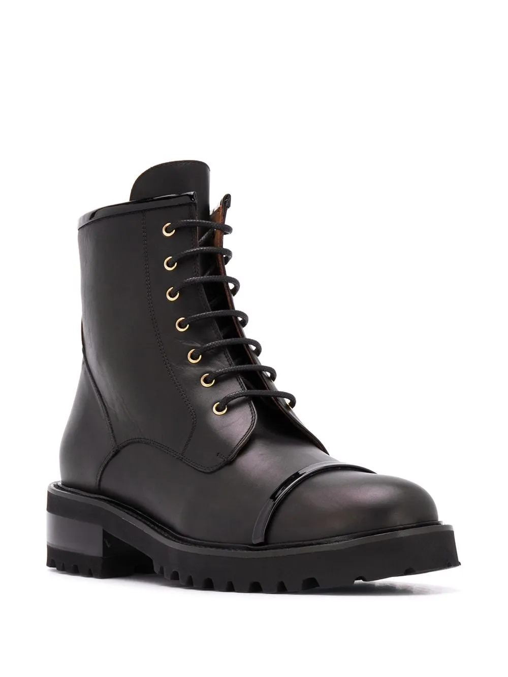 Stivaletti stringati in nero - donna