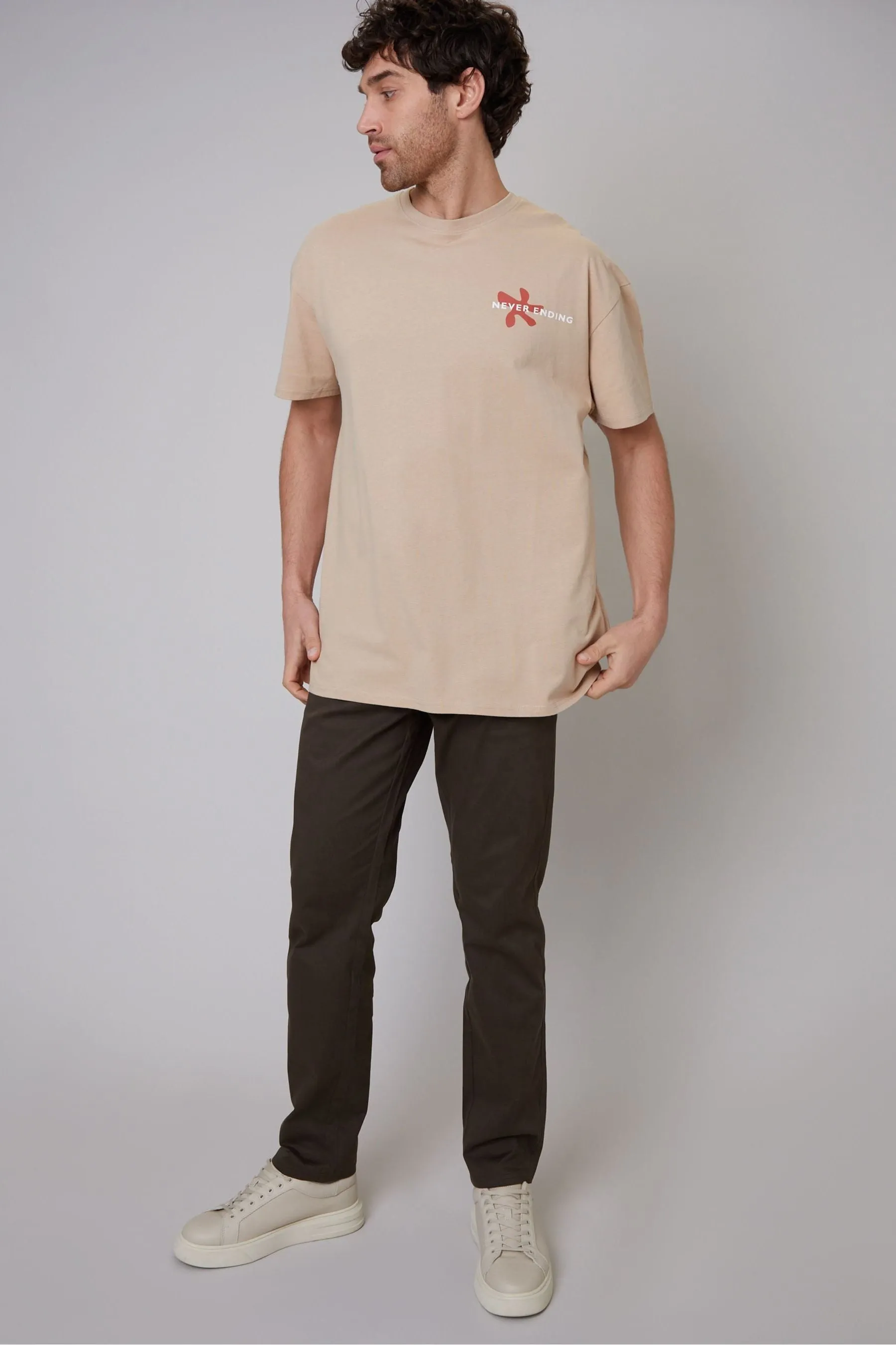 Threadbare cotone vestibilità regular - Vestibilità Pantaloni chino elasticizzata