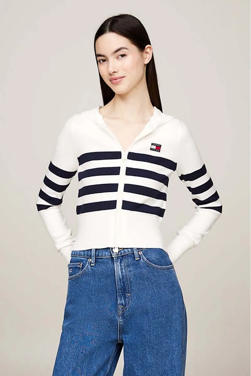 TOMMY HILFIGER CARDIGAN TUTTA ZIP JEANSERIA