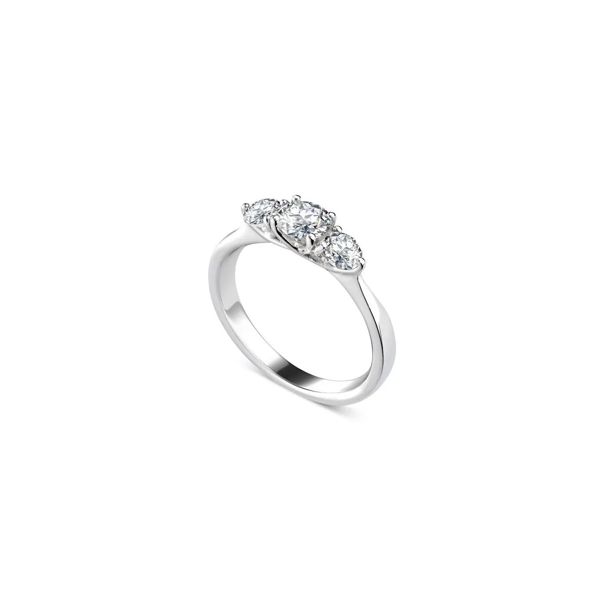 Trilogy Anello in oro bianco 18k con diamanti 1.50 carati SG58805