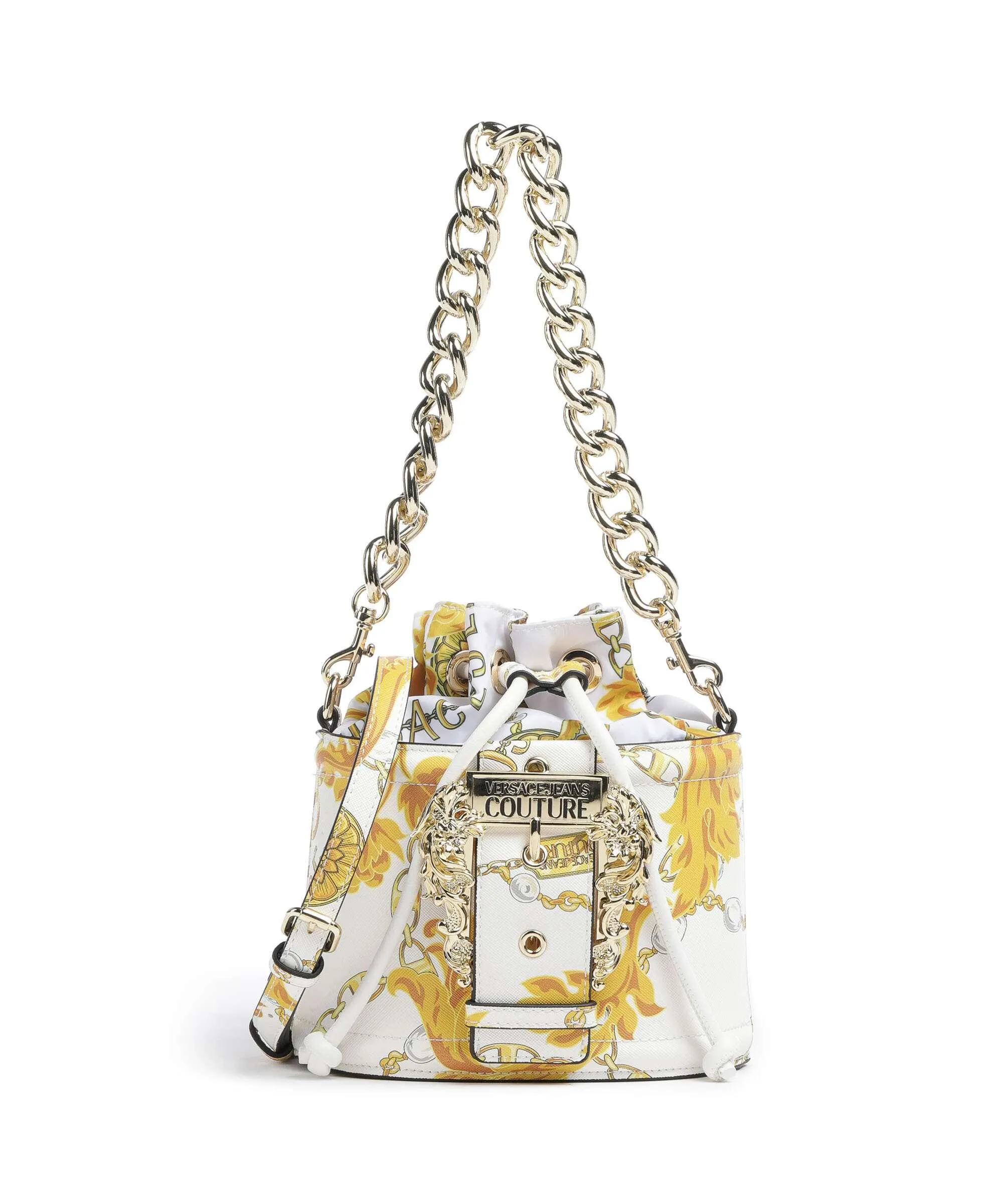  Versace Jeans Couture Couture 01 Borsa a secchiello pelle sintetica bianco  