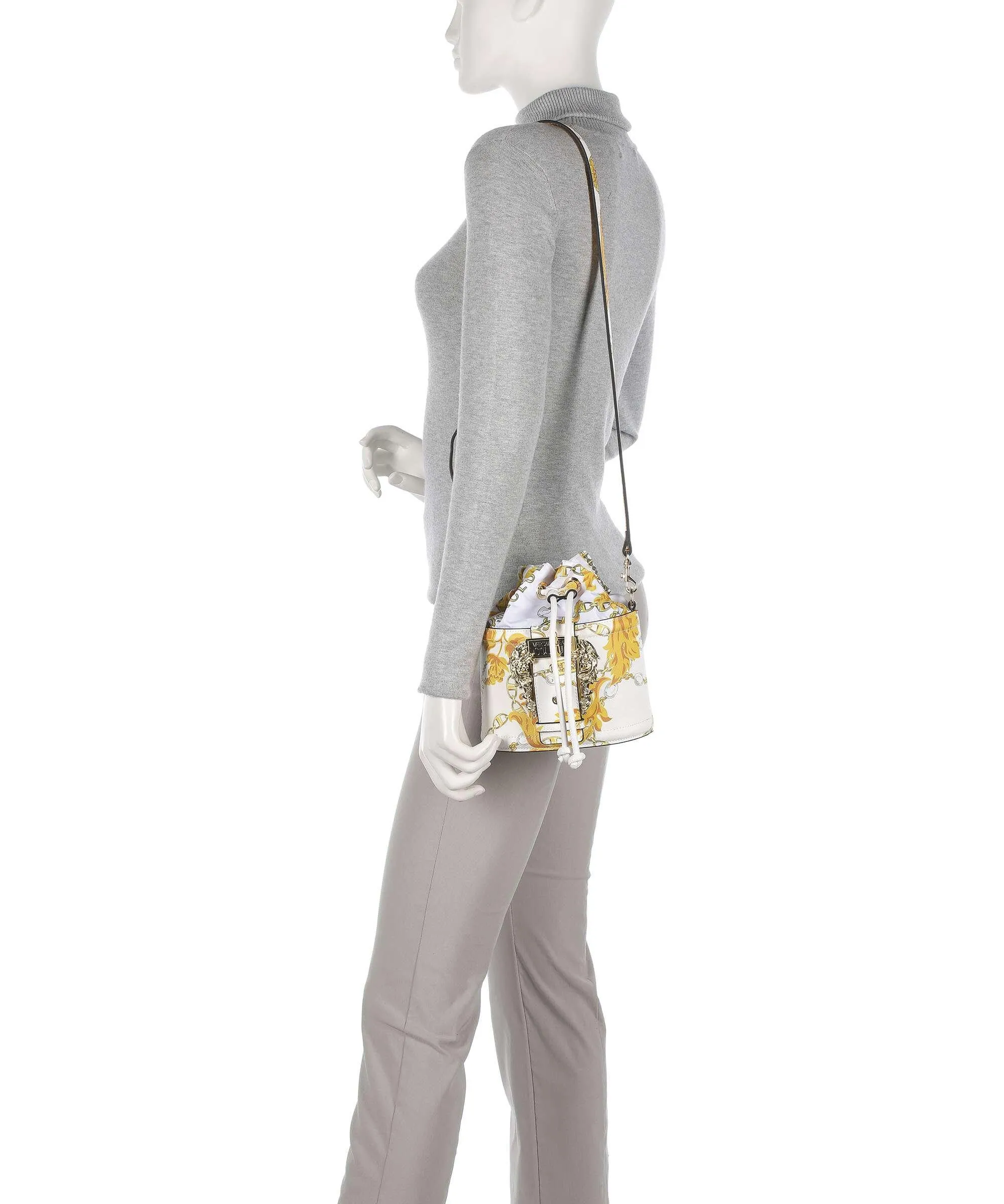  Versace Jeans Couture Couture 01 Borsa a secchiello pelle sintetica bianco  