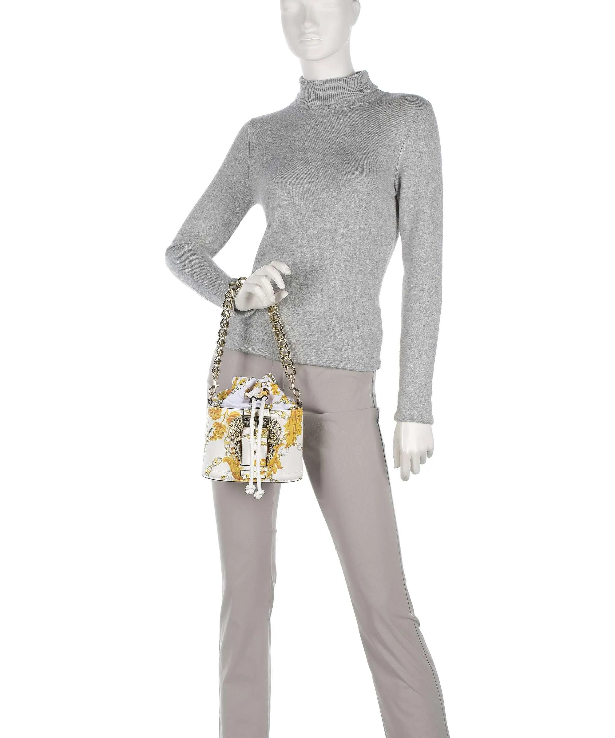  Versace Jeans Couture Couture 01 Borsa a secchiello pelle sintetica bianco  