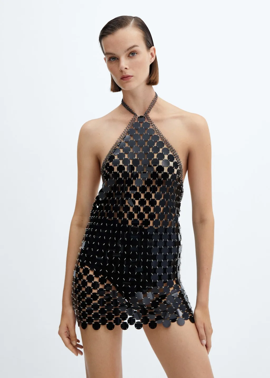 Vestito dischi metallizzati