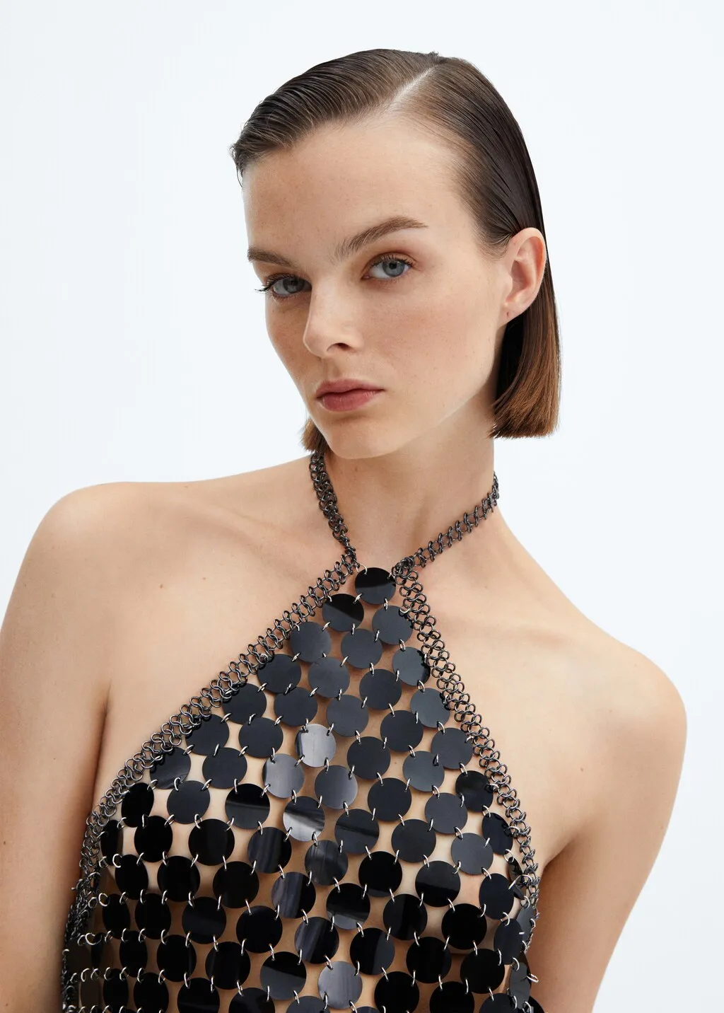 Vestito dischi metallizzati