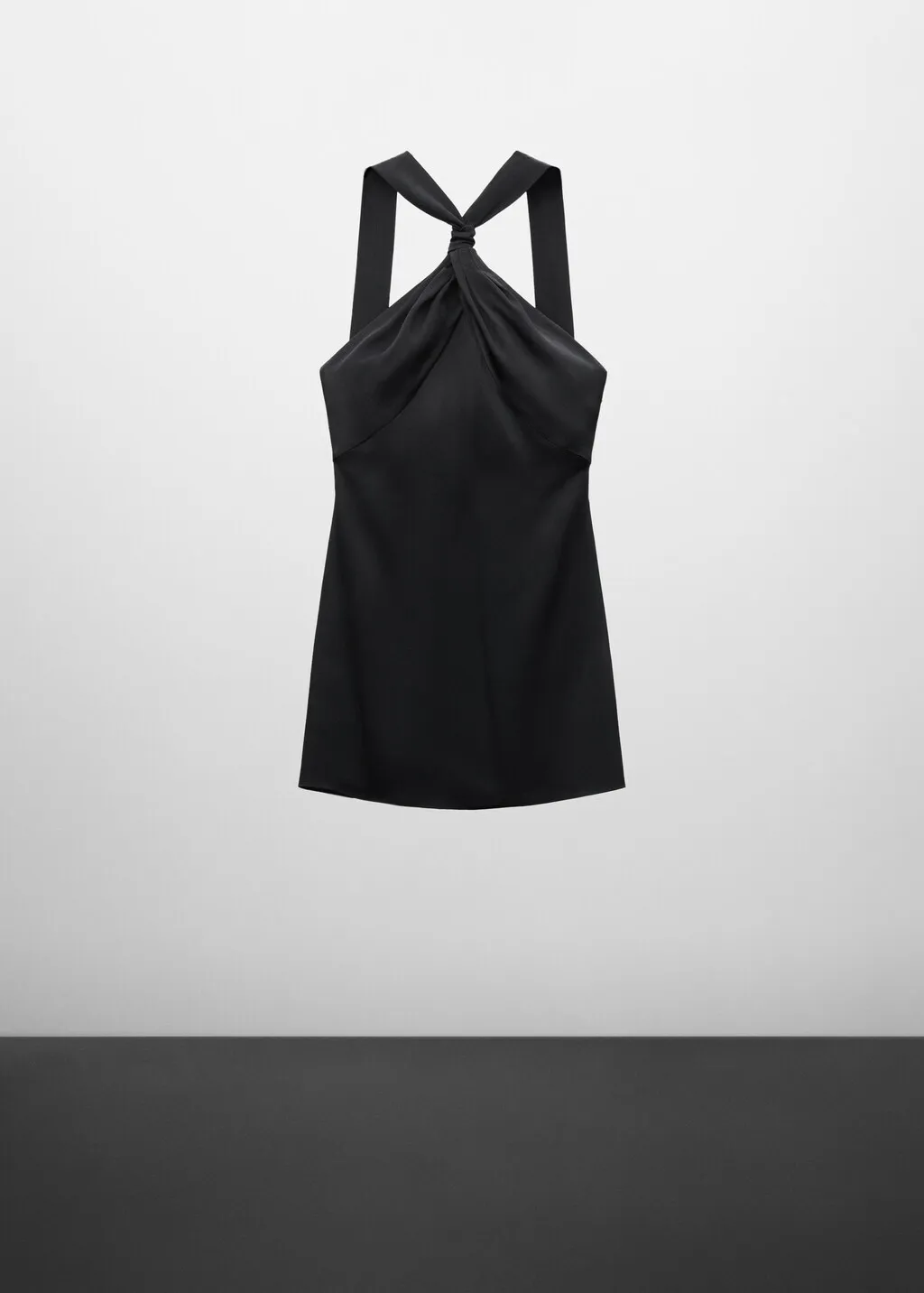 Vestito satinato nodo