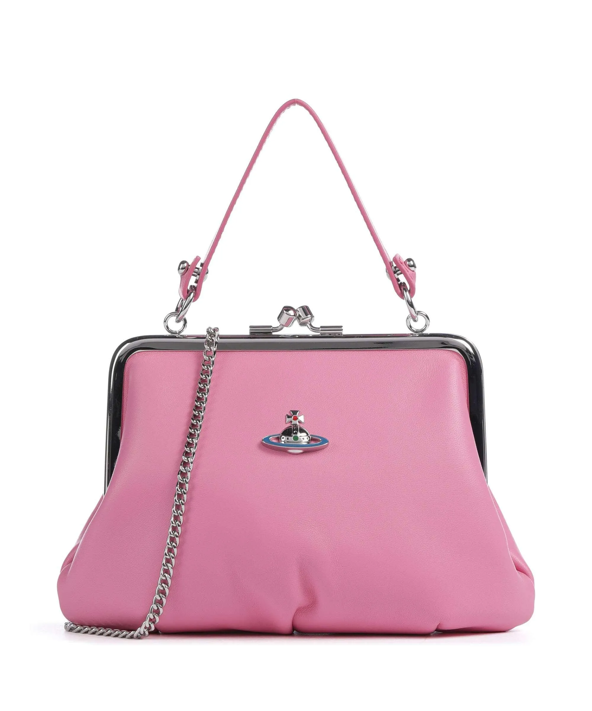  Vivienne Westwood Granny Nappa Leather Borsa a tracolla cuoio di agnello rosa  