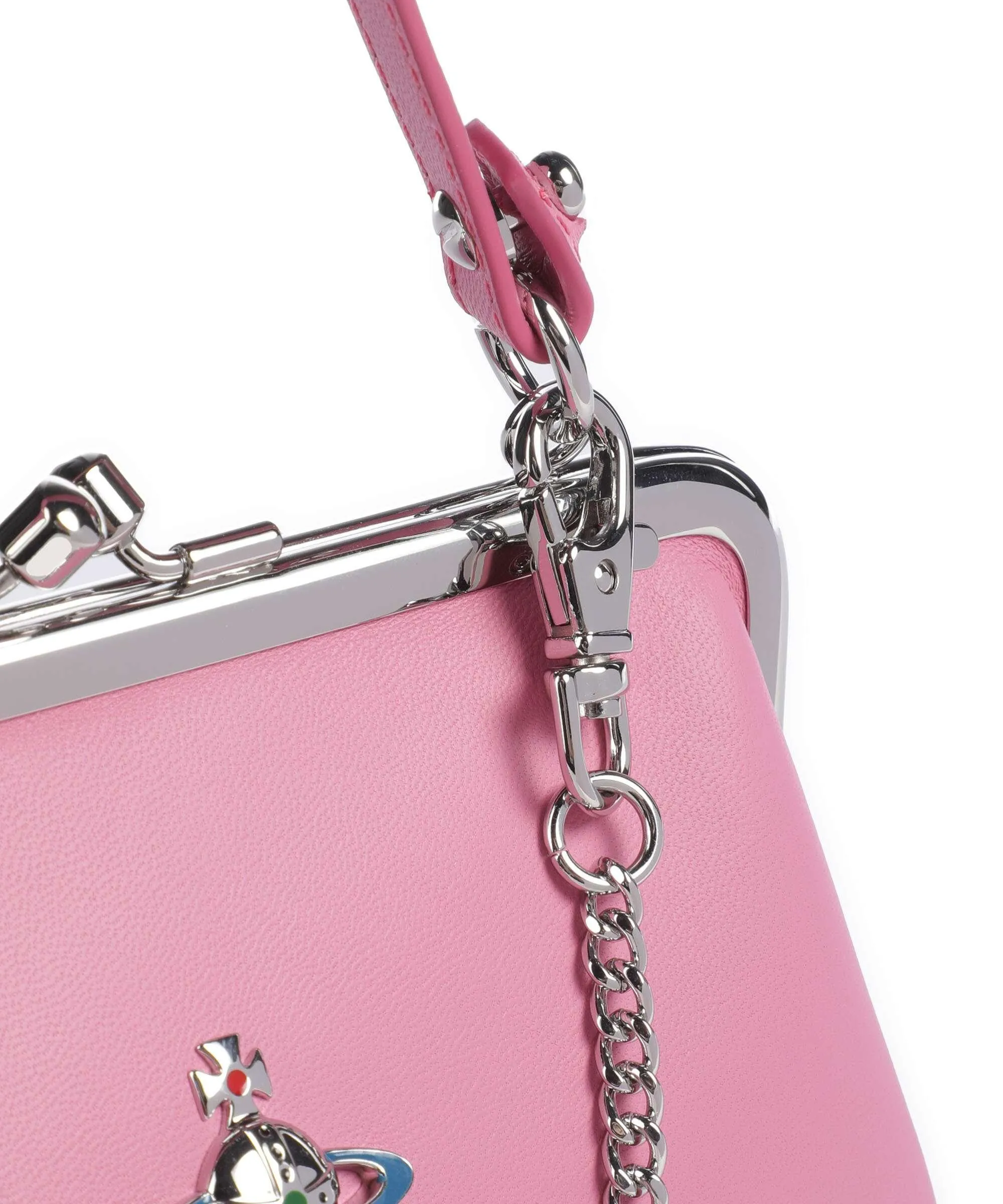  Vivienne Westwood Granny Nappa Leather Borsa a tracolla cuoio di agnello rosa  