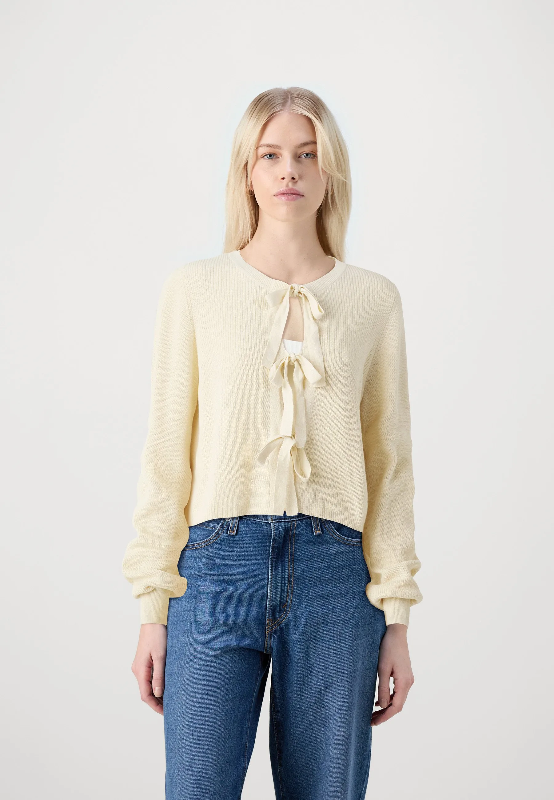 VMNILLE BOW O NECK CARDIGAN  - Cardigan