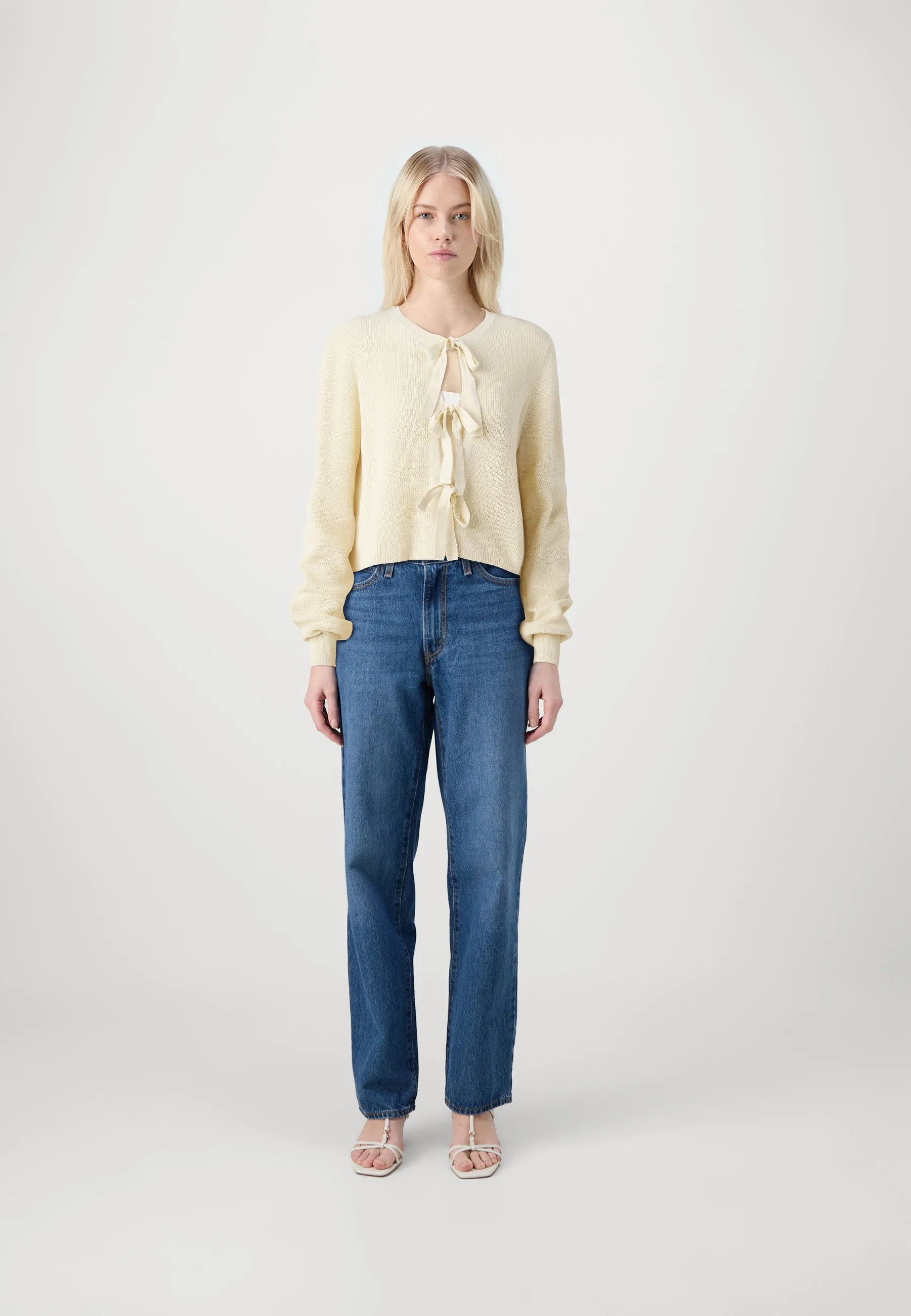 VMNILLE BOW O NECK CARDIGAN  - Cardigan