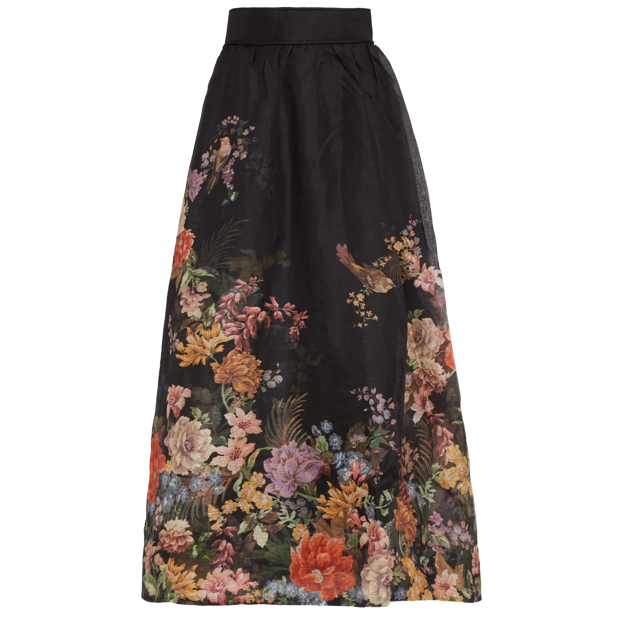 ZIMMERMANN  Gonna lunga in seta multicolor